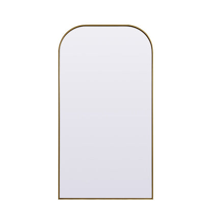 Elegant Furniture & Lighting - Blaire Metal Frame Arch Full Length Mirror 35x66 Inch in Brass - MR1B3566BRS veiw 1