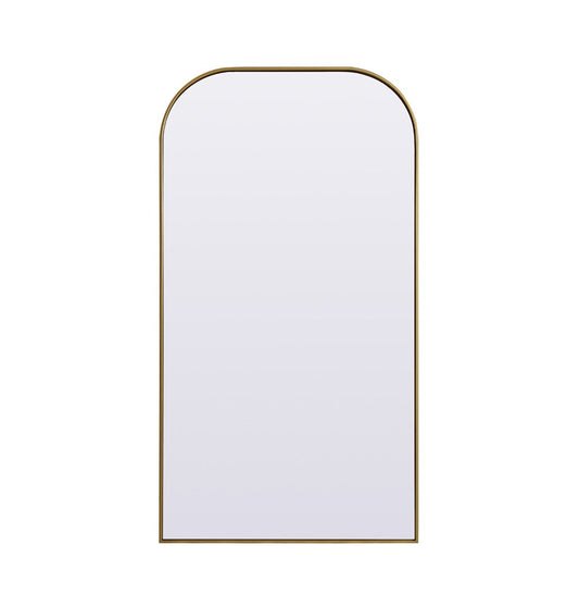 Elegant Furniture & Lighting - Blaire Metal Frame Arch Full Length Mirror 35x66 Inch in Brass - MR1B3566BRS veiw 1