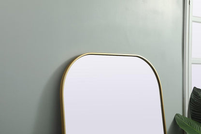 Elegant Furniture & Lighting - Blaire Metal Frame Arch Full Length Mirror 35x66 Inch in Brass - MR1B3566BRS veiw 6