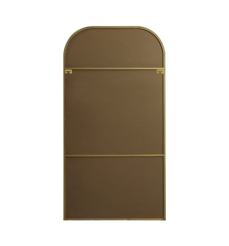 Elegant Furniture & Lighting - Blaire Metal Frame Arch Full Length Mirror 35x66 Inch in Brass - MR1B3566BRS veiw 8