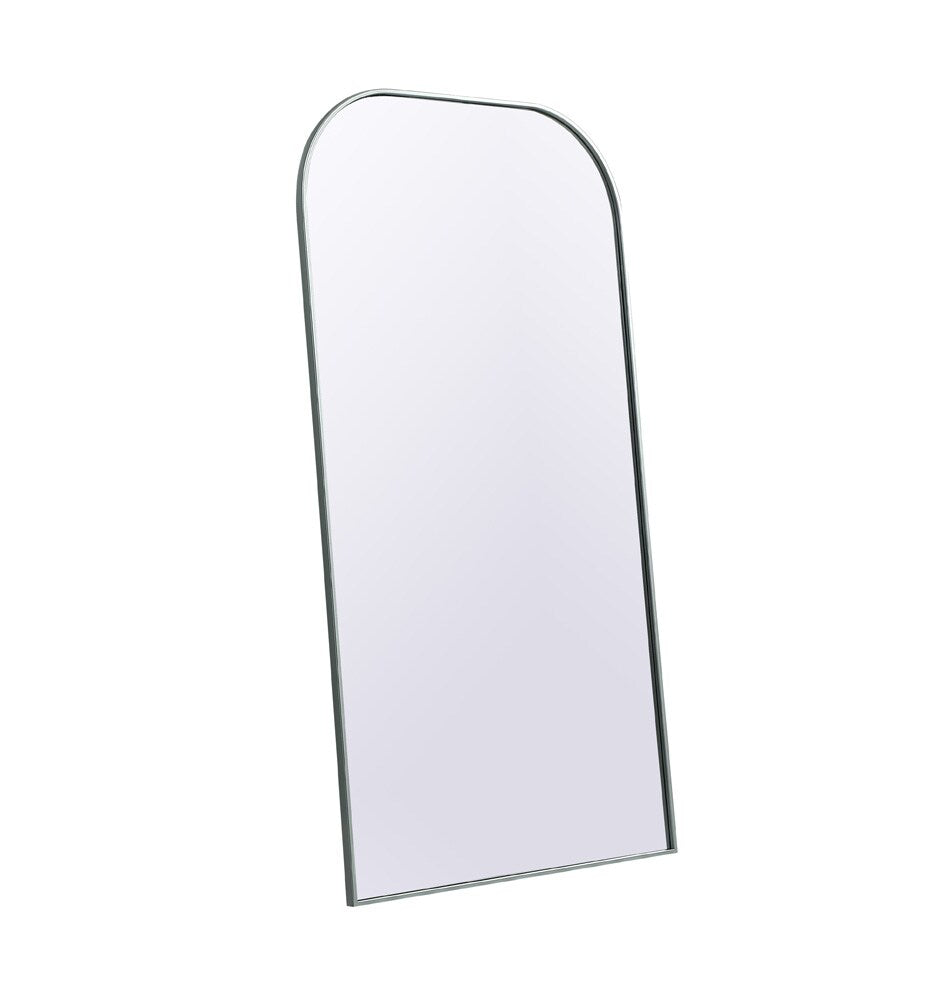 Elegant Furniture & Lighting - Blaire Metal Frame Arch Full Length Mirror 35x66 Inch in Silver - MR1B3566SIL veiw 7