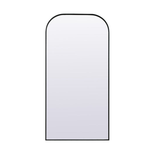 Elegant Furniture & Lighting - Blaire Metal Frame Arch Full Length Mirror 35x72 Inch in Black - MR1B3572BLK veiw 1