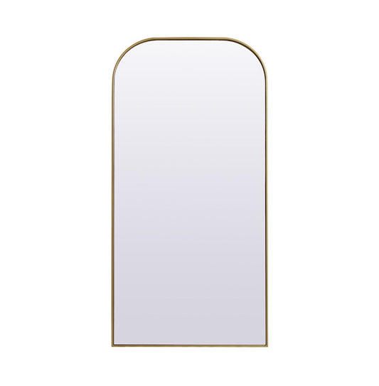 Elegant Furniture & Lighting - Blaire Metal Frame Arch Full Length Mirror 35x72 Inch in Brass - MR1B3572BRS veiw 1