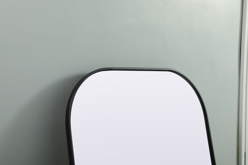 Elegant Furniture & Lighting - Blaire Metal Frame Arch Full Length Mirror 35x66 Inch in Black - MR1FL3566BLK veiw 6