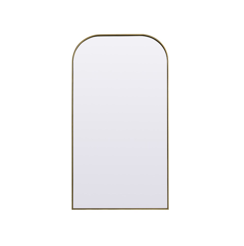 Elegant Furniture & Lighting - Blaire Metal Frame Arch Full Length Mirror 35x66 Inch in Brass - MR1FL3566BRS veiw 1