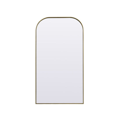 Elegant Furniture & Lighting - Blaire Metal Frame Arch Full Length Mirror 35x66 Inch in Brass - MR1FL3566BRS veiw 1