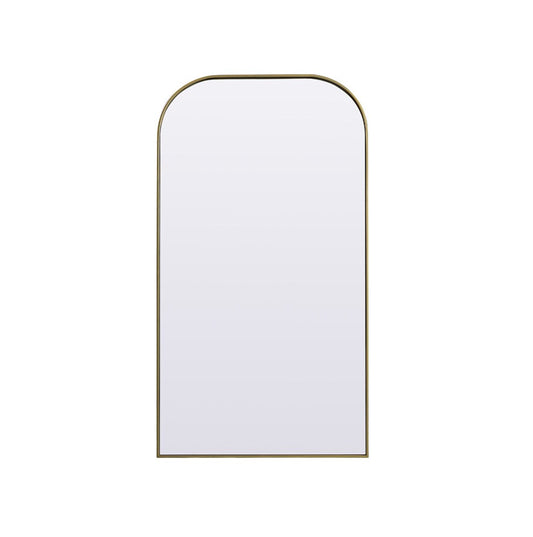 Elegant Furniture & Lighting - Blaire Metal Frame Arch Full Length Mirror 35x66 Inch in Brass - MR1FL3566BRS veiw 1