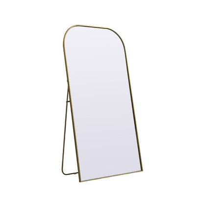 Elegant Furniture & Lighting - Blaire Metal Frame Arch Full Length Mirror 35x66 Inch in Brass - MR1FL3566BRS veiw 7
