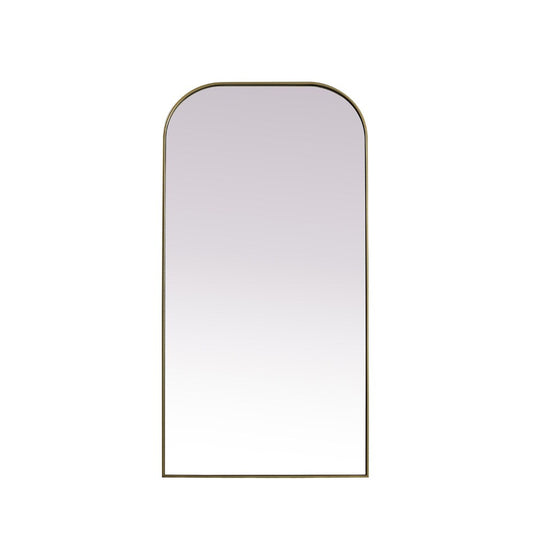 Elegant Furniture & Lighting - Blaire Metal Frame Arch Full Length Mirror 35x72 Inch in Brass - MR1FL3572BRS veiw 1