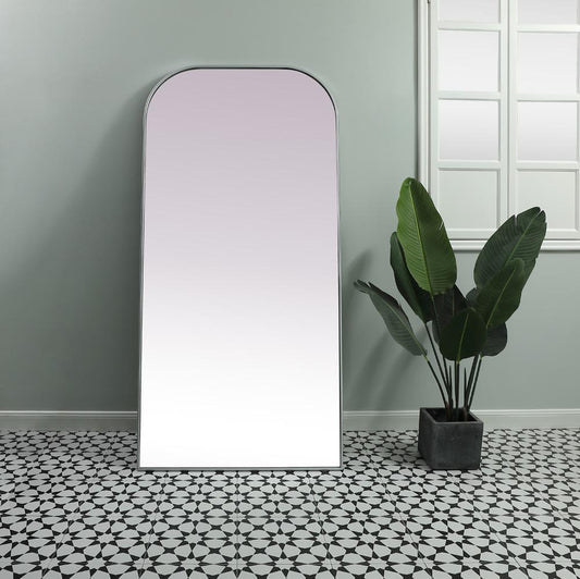 Elegant Furniture & Lighting - Blaire Metal Frame Arch Full Length Mirror 35x72 Inch in Silver - MR1FL3572SIL veiw 2