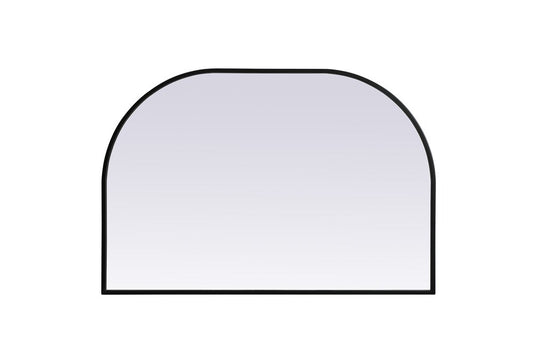 Elegant Furniture & Lighting - Blaire Metal Frame Arch Mirror 36x24 Inch in Black - MR1B3624BLK veiw 1