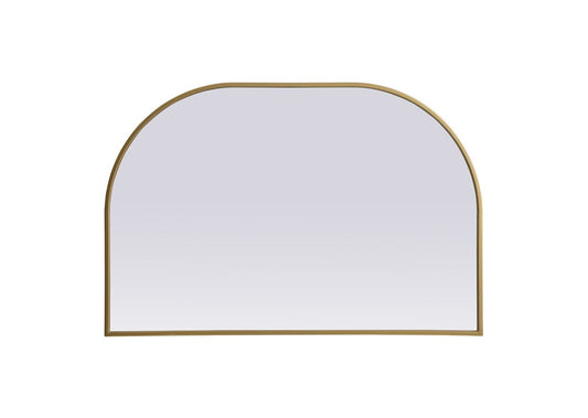 Elegant Furniture & Lighting - Blaire Metal Frame Arch Mirror 36x24 Inch in Brass - MR1B3624BRS veiw 1