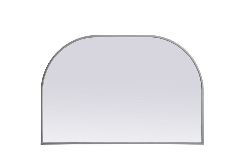 Elegant Furniture & Lighting - Blaire Metal Frame Arch Mirror 36x24 Inch in Silver - MR1B3624SIL veiw 1