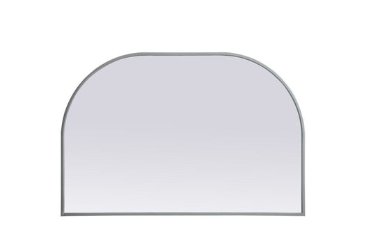 Elegant Furniture & Lighting - Blaire Metal Frame Arch Mirror 36x24 Inch in Silver - MR1B3624SIL veiw 1