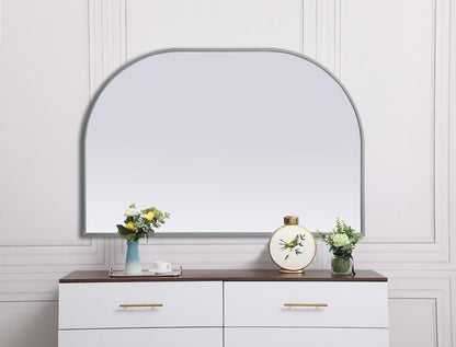 Elegant Furniture & Lighting - Blaire Metal Frame Arch Mirror 36x24 Inch in Silver - MR1B3624SIL veiw 4