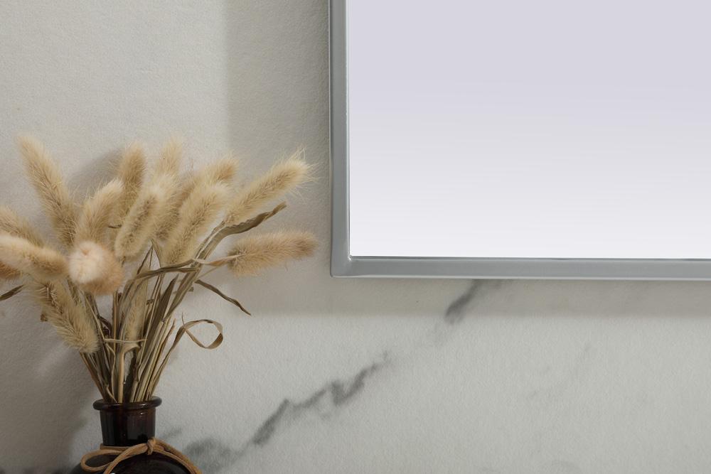 Elegant Furniture & Lighting - Blaire Metal Frame Arch Mirror 36x24 Inch in Silver - MR1B3624SIL veiw 6