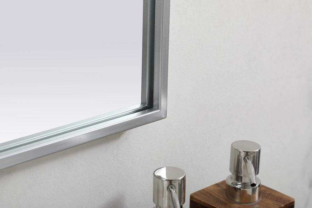 Elegant Furniture & Lighting - Blaire Metal Frame Arch Mirror 36x24 Inch in Silver - MR1B3624SIL veiw 7