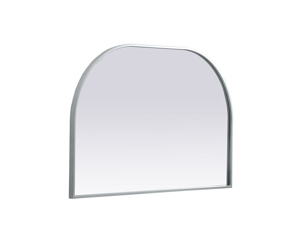 Elegant Furniture & Lighting - Blaire Metal Frame Arch Mirror 36x24 Inch in Silver - MR1B3624SIL veiw 8