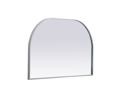 Elegant Furniture & Lighting - Blaire Metal Frame Arch Mirror 36x24 Inch in Silver - MR1B3624SIL veiw 8