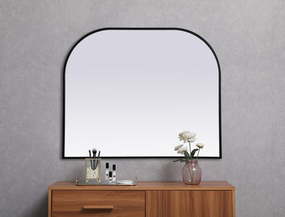 Elegant Furniture & Lighting - Blaire Metal Frame Arch Mirror 36x30 Inch in Black - MR1B3630BLK veiw 4