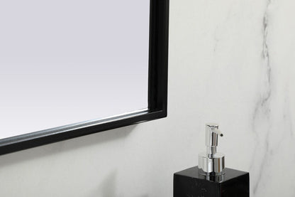 Elegant Furniture & Lighting - Blaire Metal Frame Arch Mirror 36x30 Inch in Black - MR1B3630BLK veiw 7