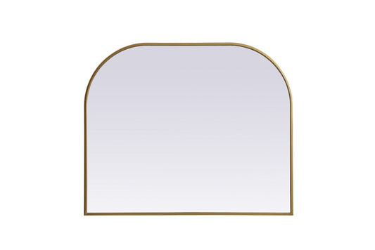 Elegant Furniture & Lighting - Blaire Metal Frame Arch Mirror 36x30 Inch in Brass - MR1B3630BRS veiw 1