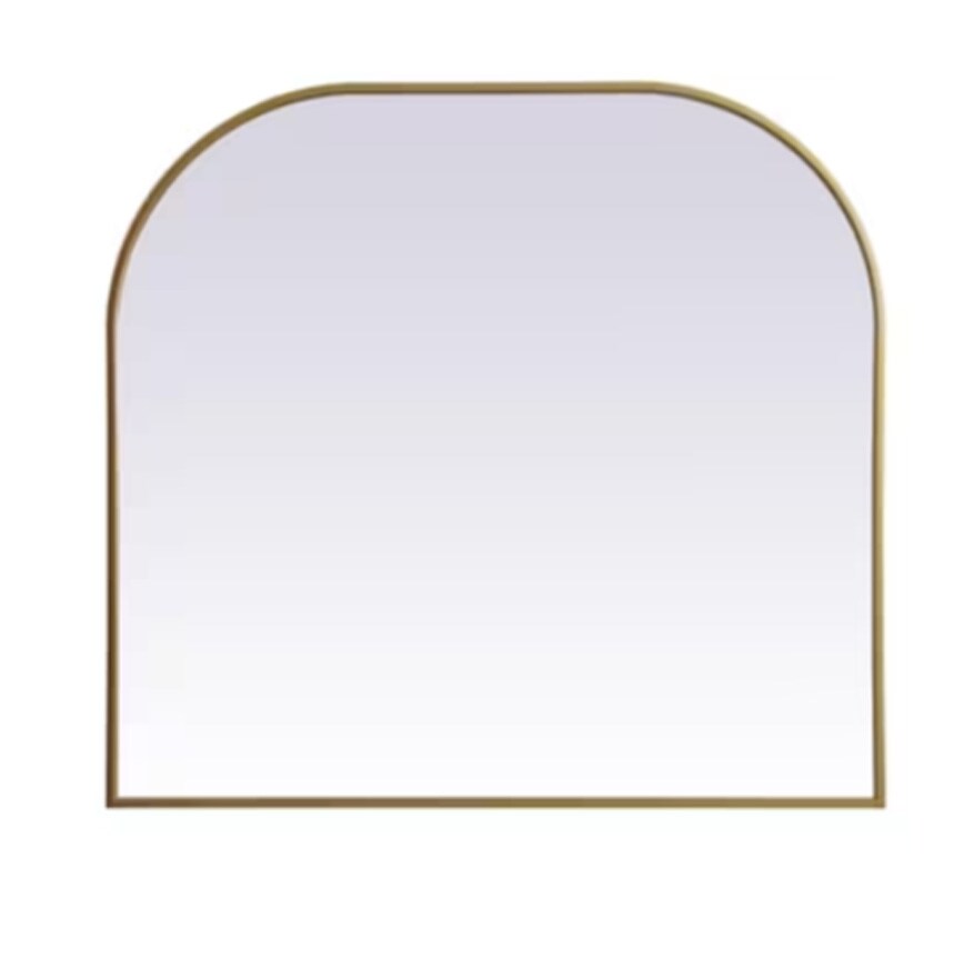 Elegant Furniture & Lighting - Blaire Metal Frame Arch Mirror 36x34 Inch in Brass - MR1B3634BRS veiw 1