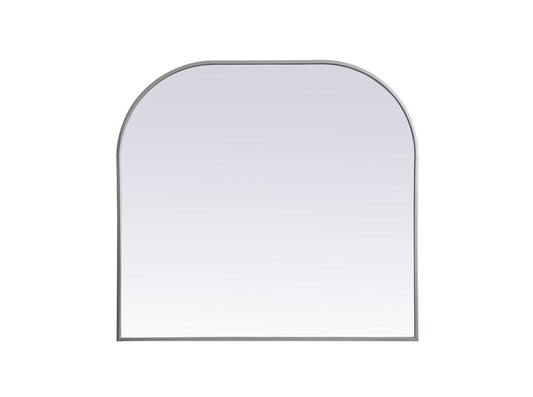Elegant Furniture & Lighting - Blaire Metal Frame Arch Mirror 36x34 Inch in Silver - MR1B3634SIL veiw 1