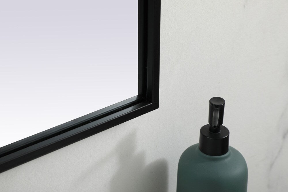 Elegant Furniture & Lighting - Blaire Metal Frame Arch Mirror 36x42 Inch in Black - MR1B3642BLK veiw 7
