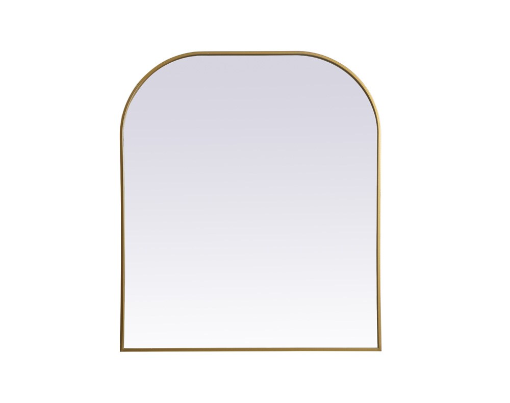 Elegant Furniture & Lighting - Blaire Metal Frame Arch Mirror 36x42 Inch in Brass - MR1B3642BRS veiw 1