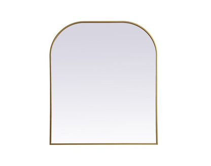 Elegant Furniture & Lighting - Blaire Metal Frame Arch Mirror 36x42 Inch in Brass - MR1B3642BRS veiw 1