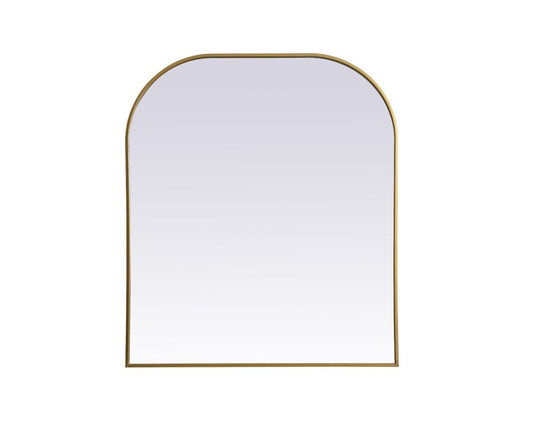 Elegant Furniture & Lighting - Blaire Metal Frame Arch Mirror 36x42 Inch in Brass - MR1B3642BRS veiw 1