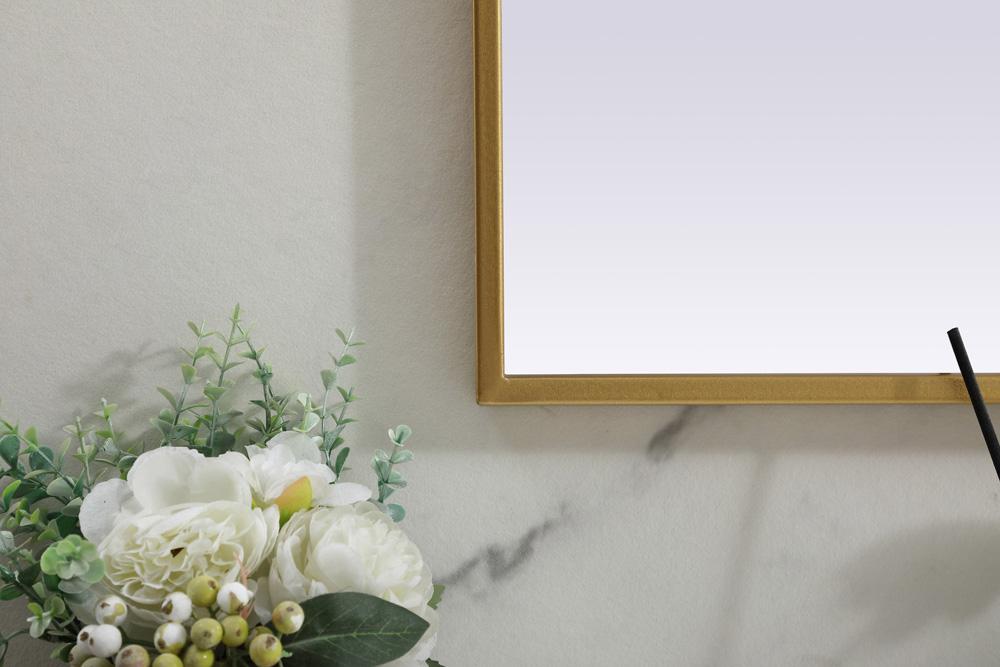 Elegant Furniture & Lighting - Blaire Metal Frame Arch Mirror 36x42 Inch in Brass - MR1B3642BRS veiw 11