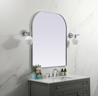Elegant Furniture & Lighting - Blaire Metal Frame Arch Mirror 36x42 Inch in Silver - MR1B3642SIL veiw 3