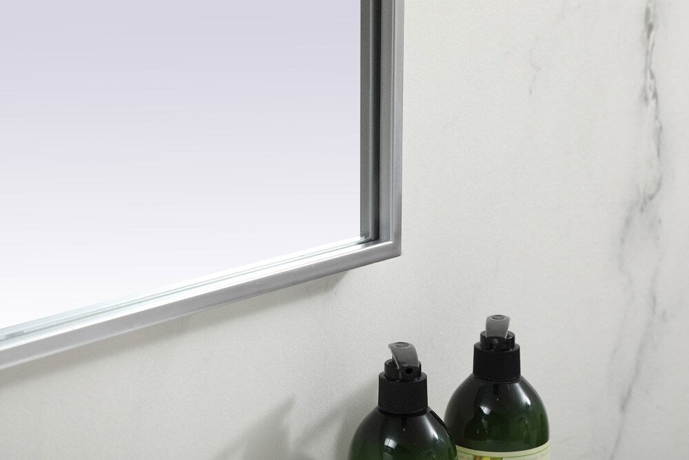 Elegant Furniture & Lighting - Blaire Metal Frame Arch Mirror 36x42 Inch in Silver - MR1B3642SIL veiw 7