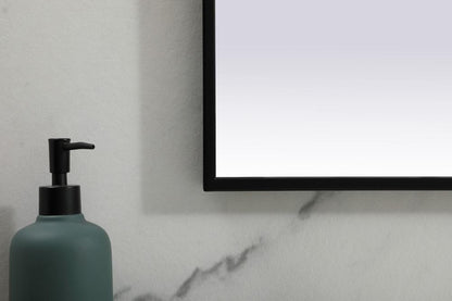 Elegant Furniture & Lighting - Blaire Metal Frame Arch Mirror 39x24 Inch in Black - MR1B3924BLK veiw 6
