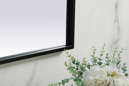 Elegant Furniture & Lighting - Blaire Metal Frame Arch Mirror 39x24 Inch in Black - MR1B3924BLK veiw 7