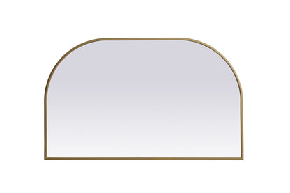 Elegant Furniture & Lighting - Blaire Metal Frame Arch Mirror 39x24 Inch in Brass - MR1B3924BRS veiw 1