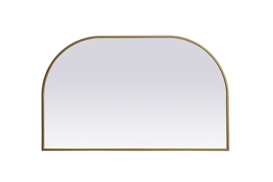 Elegant Furniture & Lighting - Blaire Metal Frame Arch Mirror 39x24 Inch in Brass - MR1B3924BRS veiw 1