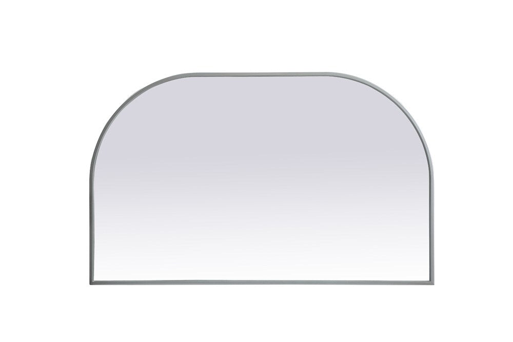 Elegant Furniture & Lighting - Blaire Metal Frame Arch Mirror 39x24 Inch in Silver - MR1B3924SIL veiw 1