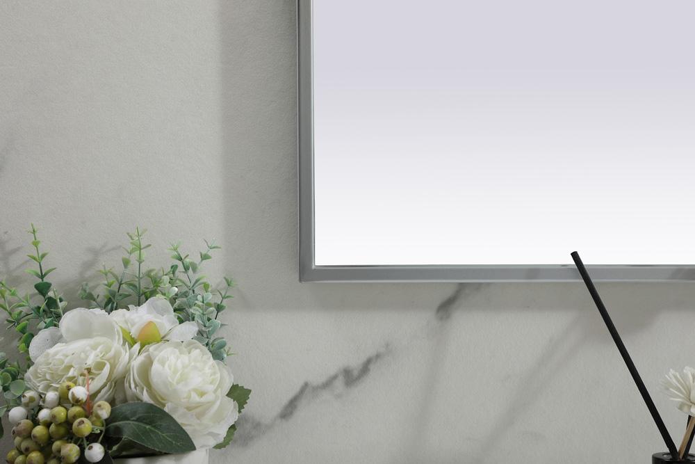 Elegant Furniture & Lighting - Blaire Metal Frame Arch Mirror 39x24 Inch in Silver - MR1B3924SIL veiw 6