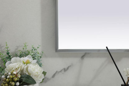 Elegant Furniture & Lighting - Blaire Metal Frame Arch Mirror 39x24 Inch in Silver - MR1B3924SIL veiw 6