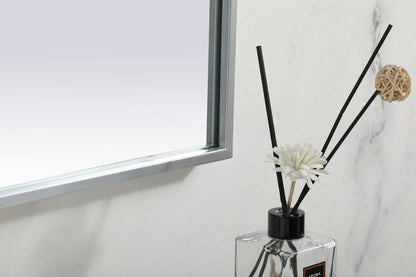 Elegant Furniture & Lighting - Blaire Metal Frame Arch Mirror 39x24 Inch in Silver - MR1B3924SIL veiw 7