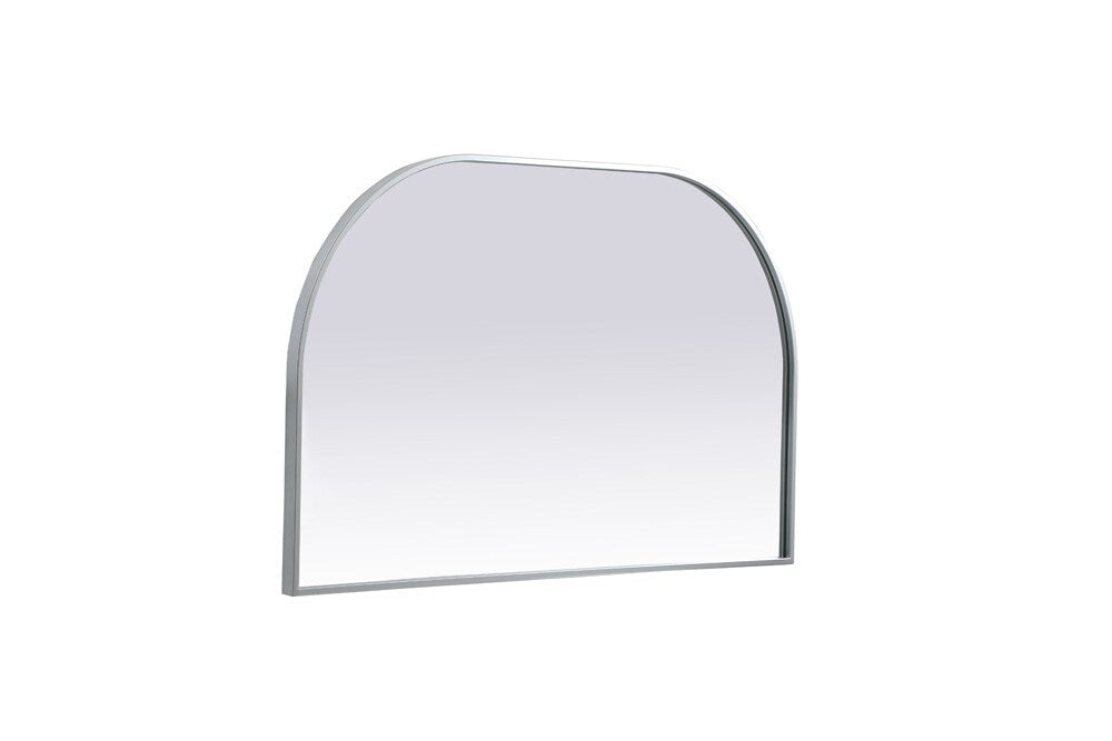 Elegant Furniture & Lighting - Blaire Metal Frame Arch Mirror 39x24 Inch in Silver - MR1B3924SIL veiw 8