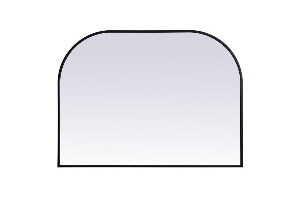Elegant Furniture & Lighting - Blaire Metal Frame Arch Mirror 40x30 Inch in Black - MR1B4030BLK veiw 1
