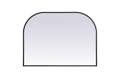Elegant Furniture & Lighting - Blaire Metal Frame Arch Mirror 40x30 Inch in Black - MR1B4030BLK veiw 1