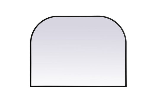 Elegant Furniture & Lighting - Blaire Metal Frame Arch Mirror 40x30 Inch in Black - MR1B4030BLK veiw 1