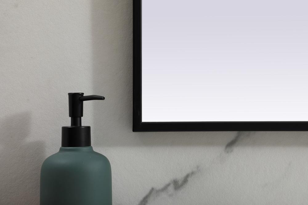 Elegant Furniture & Lighting - Blaire Metal Frame Arch Mirror 40x30 Inch in Black - MR1B4030BLK veiw 6