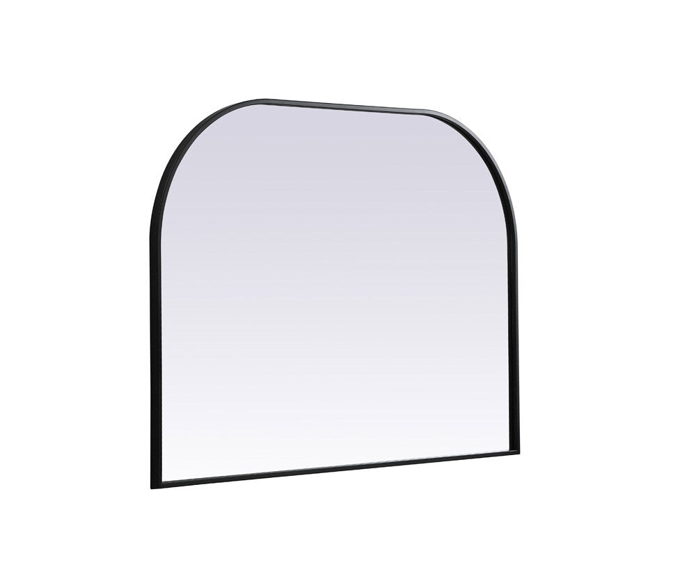 Elegant Furniture & Lighting - Blaire Metal Frame Arch Mirror 40x30 Inch in Black - MR1B4030BLK veiw 8