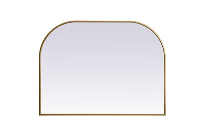Elegant Furniture & Lighting - Blaire Metal Frame Arch Mirror 40x30 Inch in Brass - MR1B4030BRS veiw 1